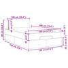 Ottoman Bed with Mattress Dark Blue 120x190 cm Velvet