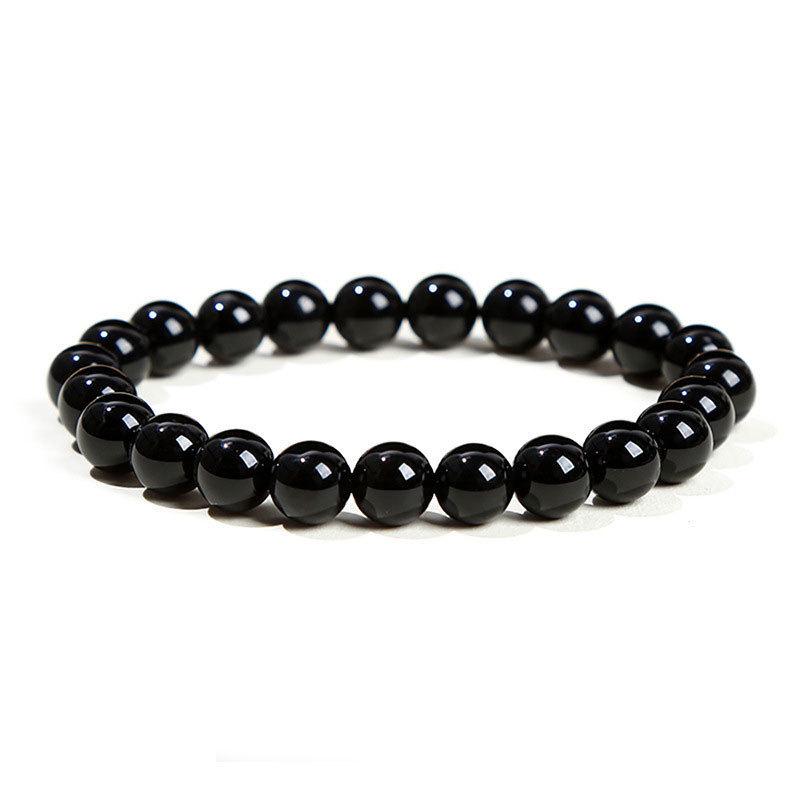 Natural Crystal Agate & Tiger Eye Stone Bracelet - Fashionable Round Beads for Men & Women