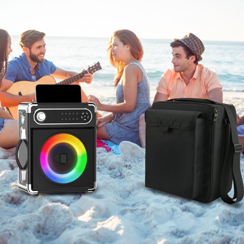 Przenośna Torba Do Przenoszenia Na Głośniki Maszyny Karaoke JYX Z Bocznymi Mikrofonami, Kieszeń Do Przechowywania, Uchwyt Na Karaoke Plenerowe