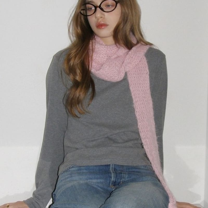 LETTER FROM MOON Shreve Hairy Wool Muffler (3 Colors)