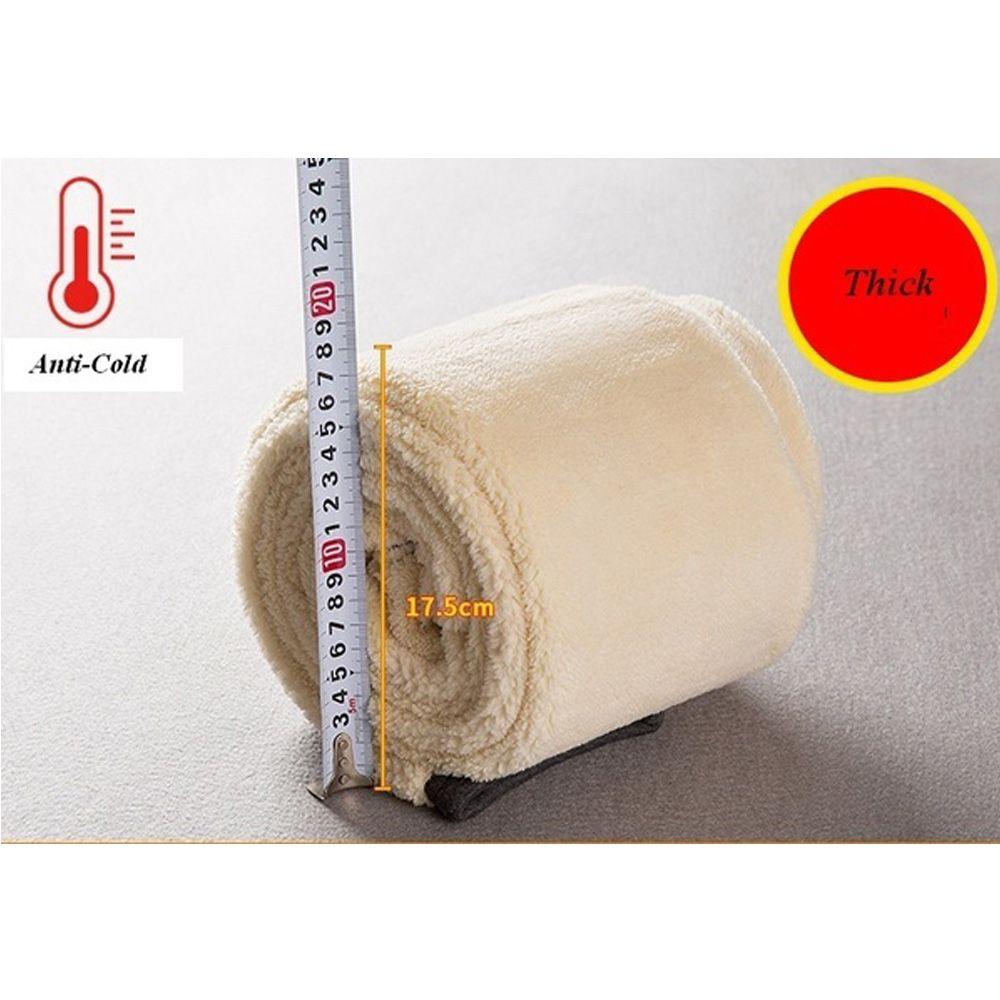 Wool Fleece Trousers High Waist Women Leggings Winter Thicken Leggings Cashmere Lambskin Warm Pants
