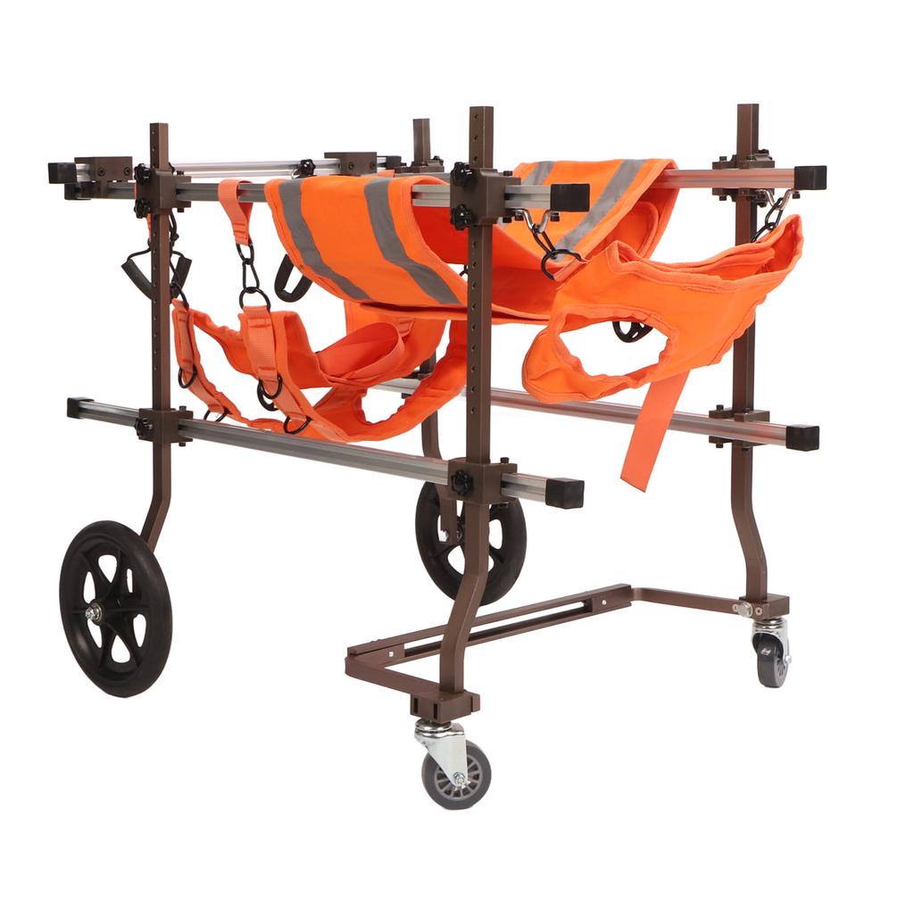 4 Wheel Dog Wheelchair Double Layer Assisted Dog Wheelchair Mobility Aids for Disabled Pets