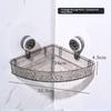 1/2Pcs Plastic Suction Cups Shower Shelves Punch-Free Rectangular/Triangular Shower Storage Rack Removable Draining
