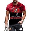 Short Sleeved Football Tampa Bay Pirates Team Emblem 3D T-shirt Printed Men's T-shirt