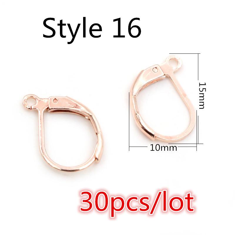  20x17mm Multi Styles Stainless steel DIY Earring Findings Clasps Hooks Jewelry Making Accessories Earwire
