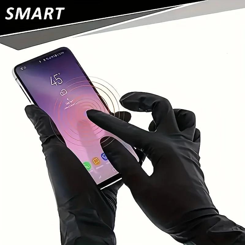Jednorázové latexové domácí rukavice Čisticí gumové pracovní rukavice Černé nitrilové rukavice pro mechanika Kuchyně Nástroje pro nehtové umění