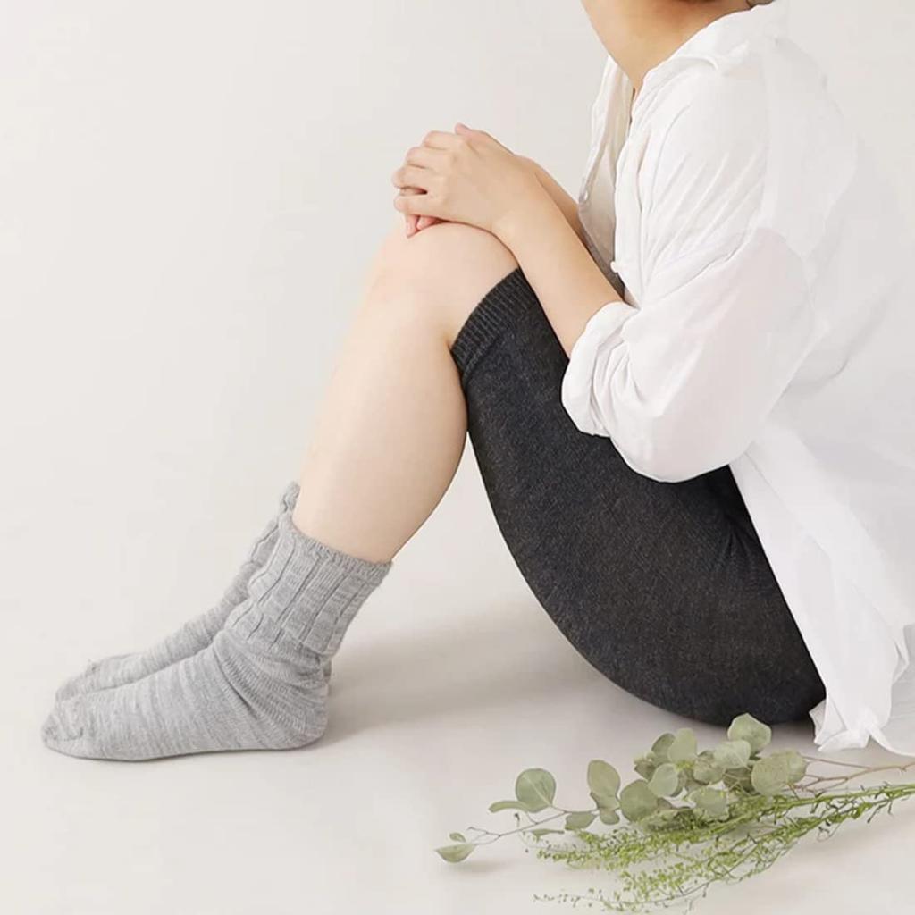 Kurashikinu Belly Warmer Made of and for Sensitive and Dry Warming and Cold Made In Half Charcoal Gray Pants, Linen, Cotton, Silk, Unisex, Skin,