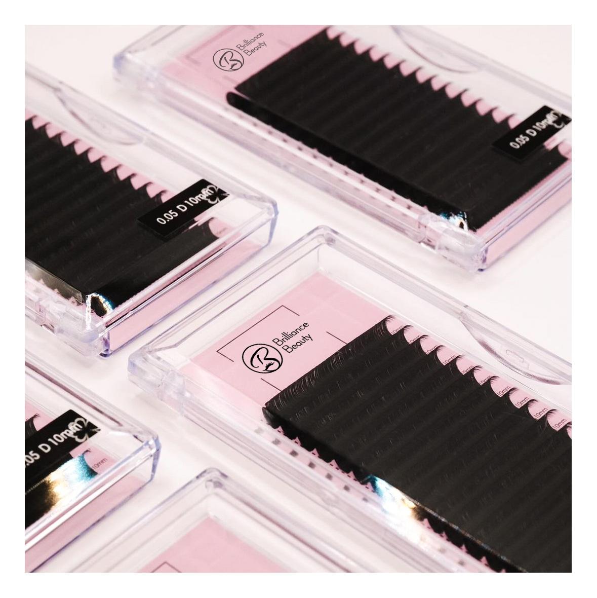 Individual Eyelashes Cashmere Volume Eyelash Extensions CC Curl Classic Fan Eyelashes Regular Packing&CC&Mix чёрный