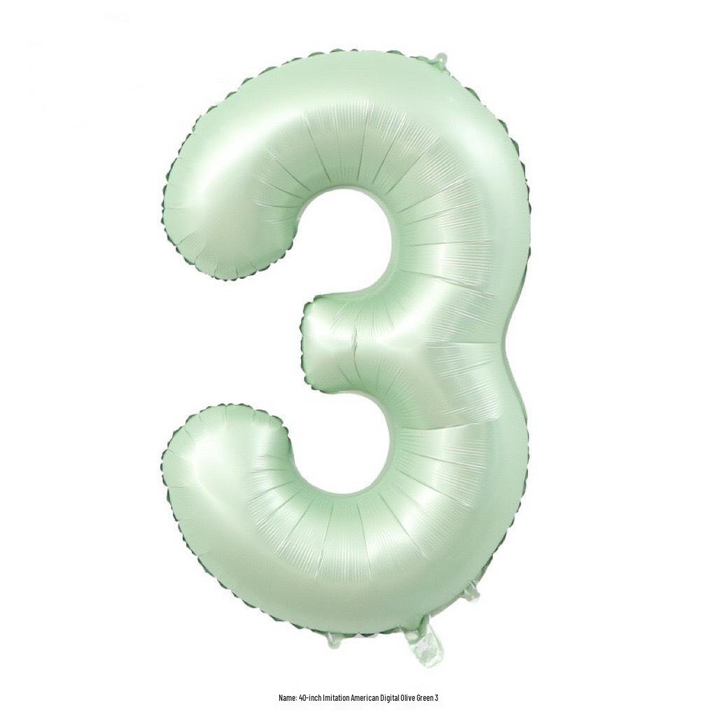 40-Inch Cream Number Balloon for Kids' First Birthday Party Decoration