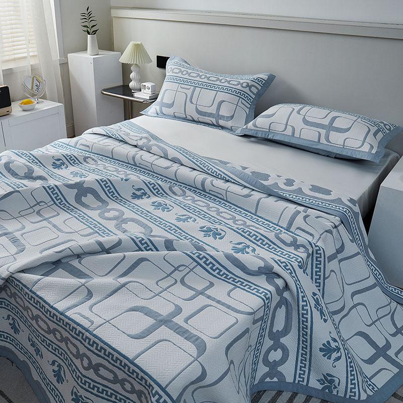 

Шестислойное марлевое длинноволокнистое хлопковое покрывало для матери и ребенка, комплект из трех предметов: домашние простыни, юбки, покрывала, пригодные для машинной стирки 150cmx200cm