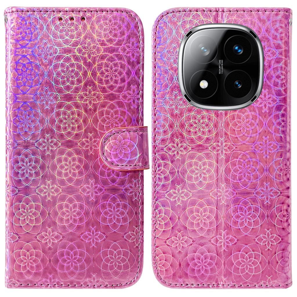 For Xiaomi Redmi Note 14 Pro 5G/Poco X7 5G Stand Case Dazzling Flower Leather Phone Cover