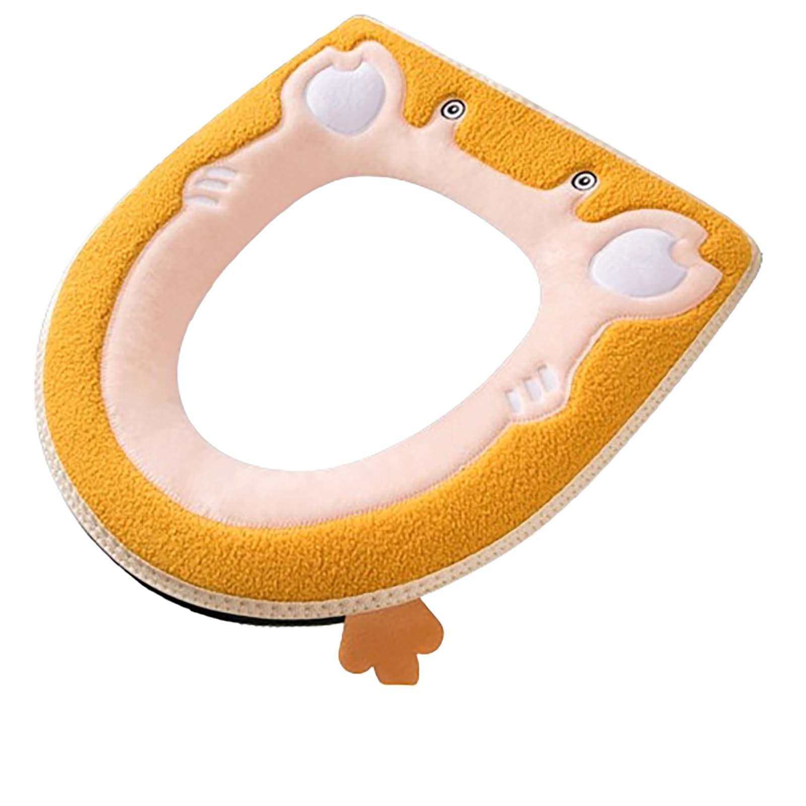 

Подушка для сиденья унитаза, Милая бытовая накладка на сиденье унитаза, Сезонный универсальный туалет, Утолщенная прокладка для унитаза на молнии One Size