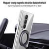 For Samsung Galaxy Z Fold 8Ultra Swivel Alloy Bracket Magnetic & Bracket & Ring 3in1 Tempered Glass Film For Magsafe Phone Case
