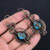 Rainbow Calsilica Earrings, 999 Copper Wire Wrapped Earrings, Handmade Gemstone Jewelry Earrings For Memorial Day