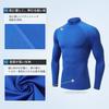 [Muxuryee] Rash Guard Men's Long Sleeve T-Shirt Standing Collar Type
