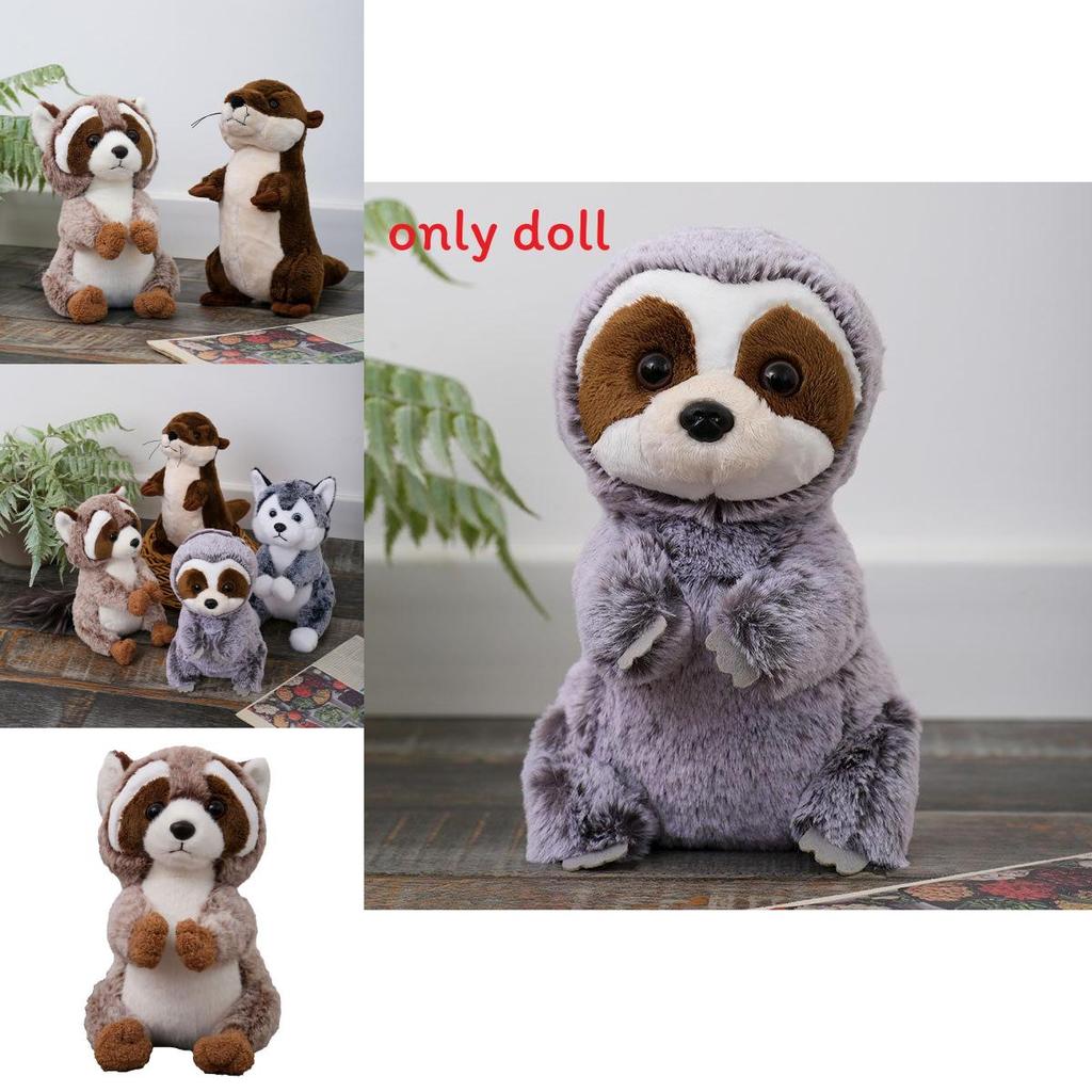 Cute Otter Sloth Raccoon Cartoon Plush Doll For Kids And Collectors