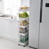New 3/4 Layer Movable Gap Storage Rack Kitchen Bathroom Slim Slide Organizers Shelf Tower Assemble Wheels Space Saving Organizer