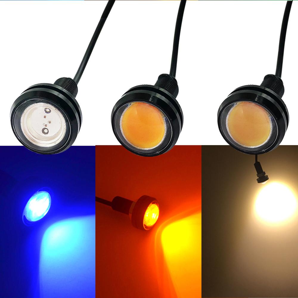 10X 23mm Eagle Led Eye Daytime Running Lights DRL Driving Backup Reversing Parking Signal Waterproof Lamps 9W DC 12V Black Shell