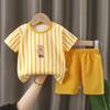 T-Shirts Bequeme Shorts Polyester Lässig Tägliche Kleidung Für Mädchen Set Baby Sommer Outfits Cartoon Jungen Kurzarm