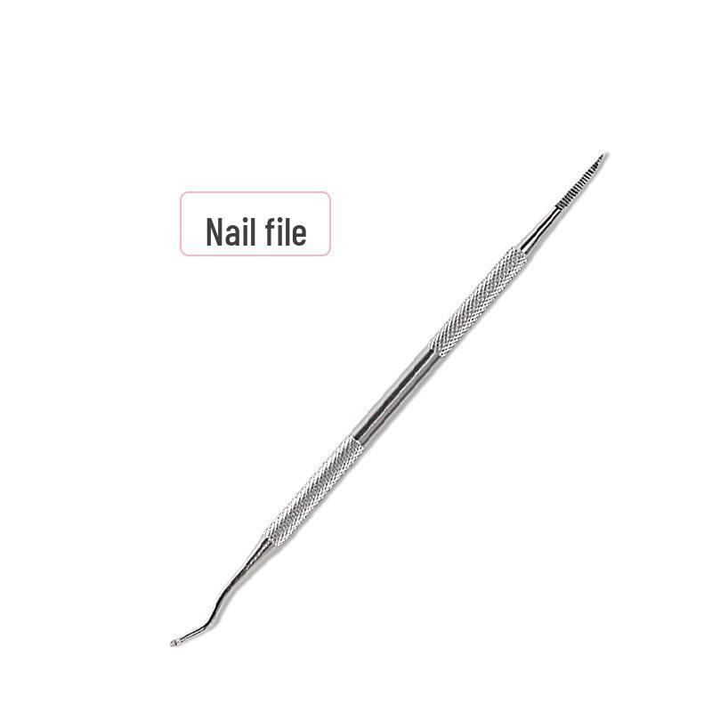 Double-Ended Stainless Steel Cuticle Fork and Groove Cleaner Tool