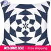 Pillowcase Navy Blue Geometric Pattern Decorative Home