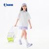 QIAODAN Girls' Polo Collar Short Sleeve T-Shirt