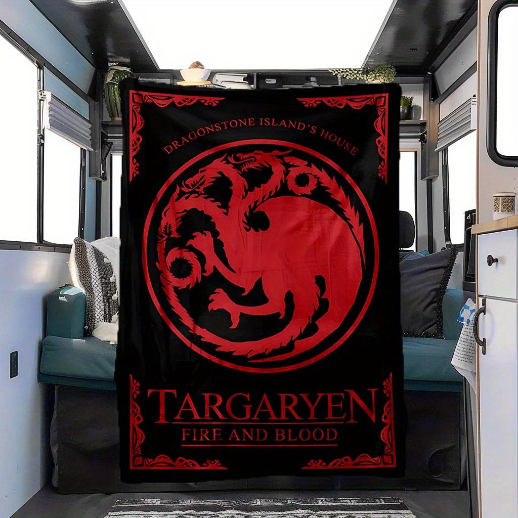 Targaryen Dragon Emblem Blanket - Soft Christmas Flannel Throw 150x200cm