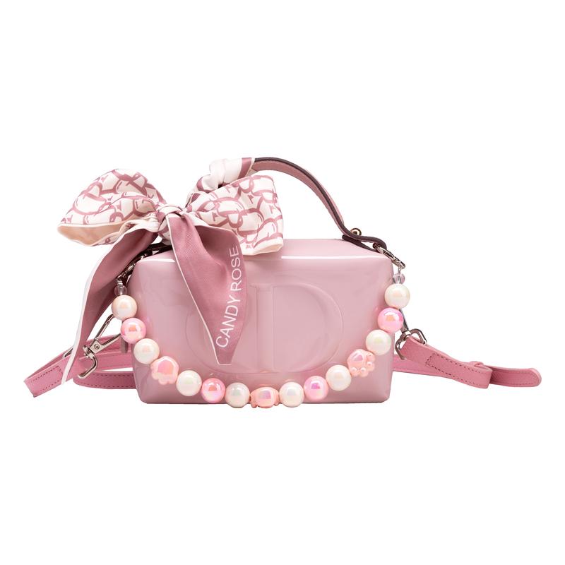 

DIOR Bag [Customized Cosmetic Bag] Leather Sweet Summer Girly Sweet Candy Pearl Light Luxury Romantic Commuting Travel Storage Portable Crossbody розовый