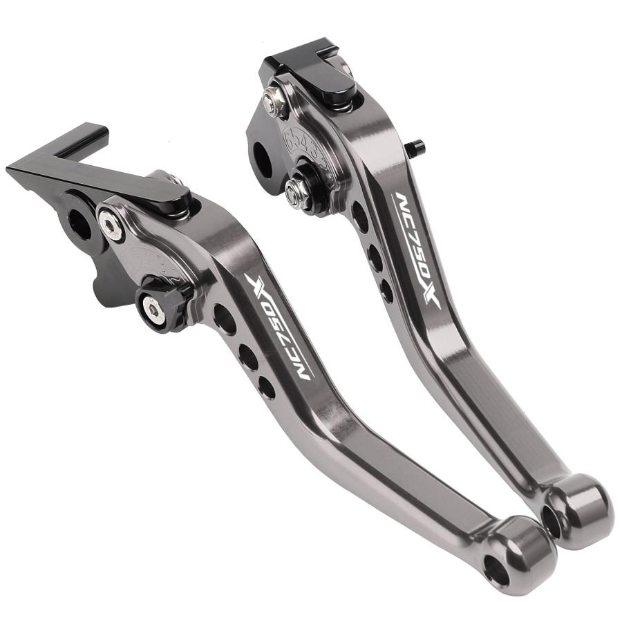 For Honda NC750X 2016- Short Adjustable Brake Clutch Lever Customizable Laser
