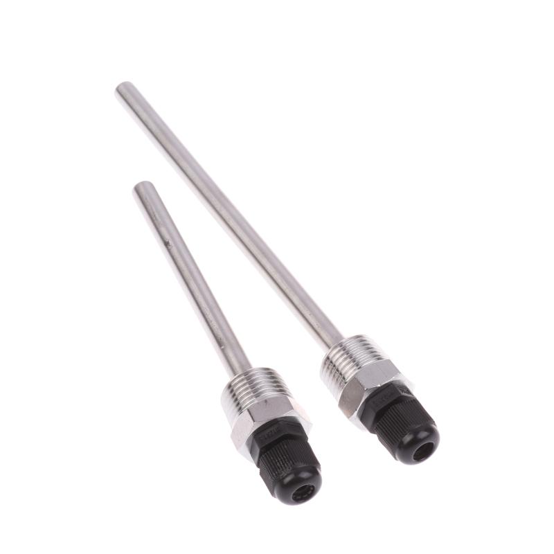 304 Stainless Steel 1/2 BSP G Thread OD8mm Immersion Sleeve Pocket For Temperature Sensor 30-200mm Tube Thermowells Protecter