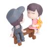 Grey Mini Resin Human Figurines  Garden Micro Landscape Arrangement