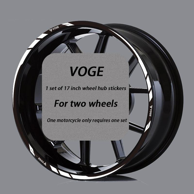 17'' Reflective Motorcycle Accessory Wheel Sticker Rim Decal For VOGE 250RR 300RR 500AC 525R 500DS 650DS