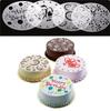 Juego de 4 piezas Plantillas para Pasteles Plantilla de Spray de Flores Plantilla de Decoración DIY Molde de Fondant Impresión de Patrones Molde para Repostería Herramienta de Horneado de Cocina