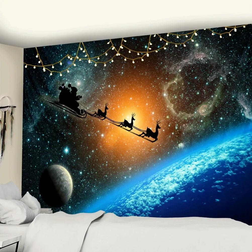 Christmas Tree Snowman Tapestry Bedroom Living Room Home Wall Decoration