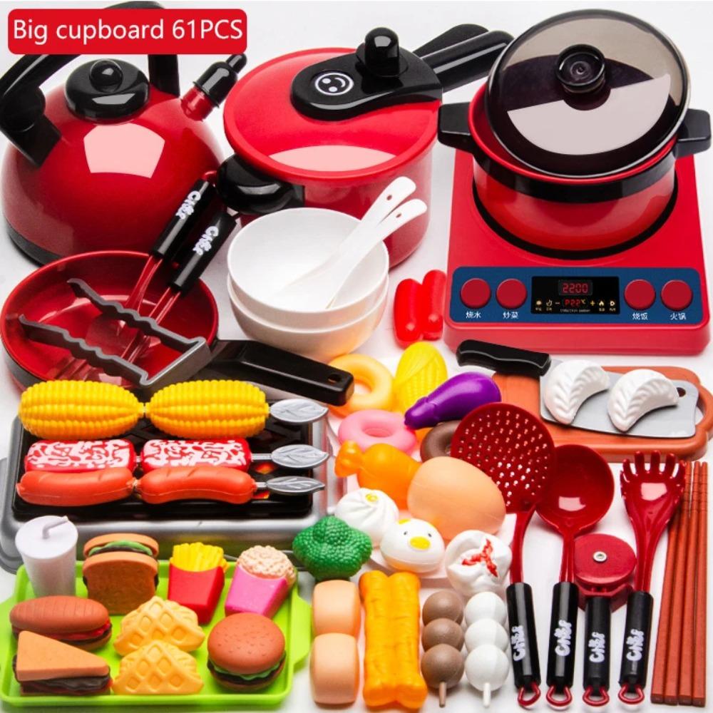 Set di Giocattoli da Cucina Gioco di Ruolo Educativo per Bambina Giocattolo per Cucinare Taglio Frutta Bambino Utensili da Cucina Simulazione per Bambini