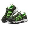 Abrasion Resistant Breathable Children's Sandals Black Green Teenagers 407030L-BKLM