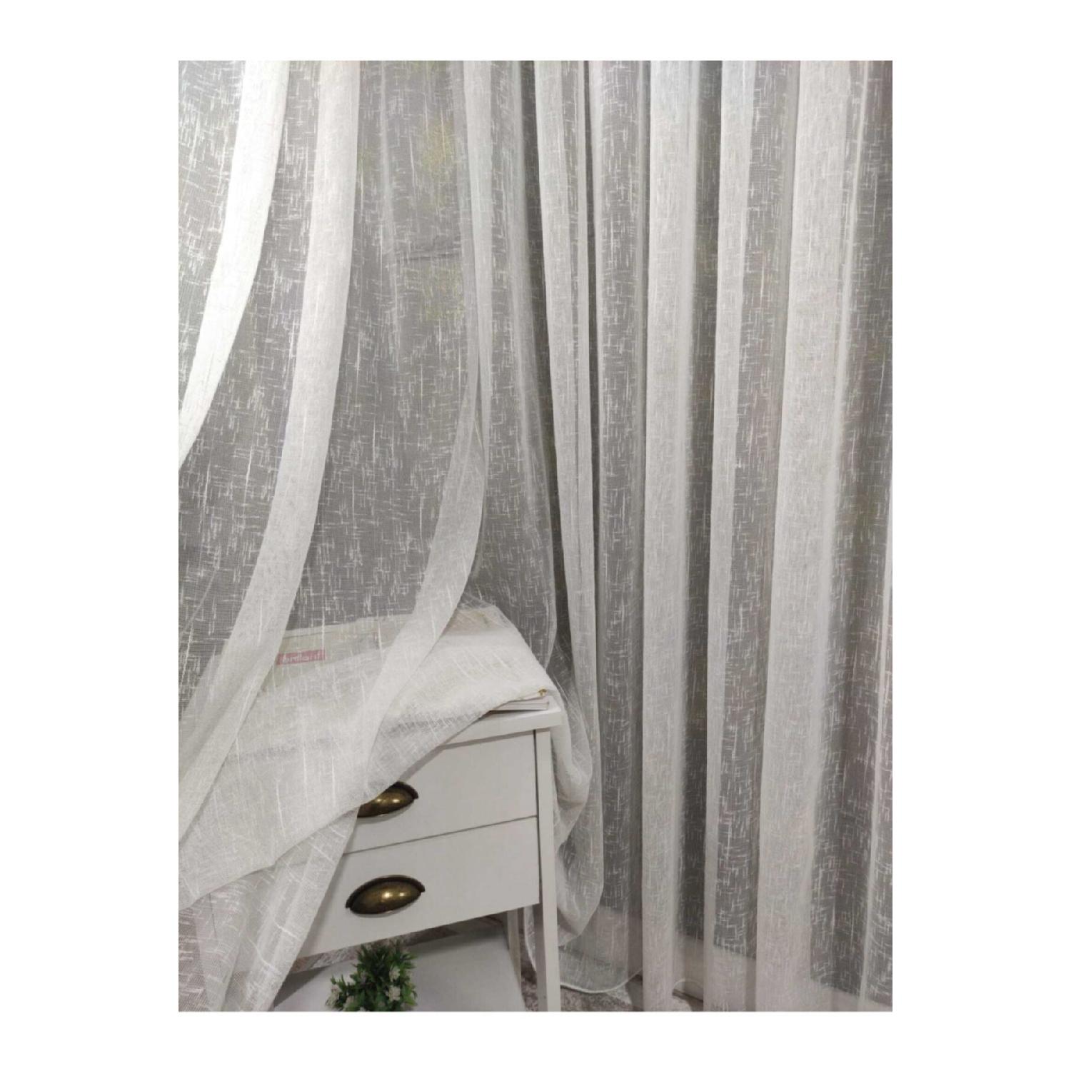 

Занавеска из тюля Slub Ecru с квадратным узором, ворс 1/2,5 Gülsemperde2