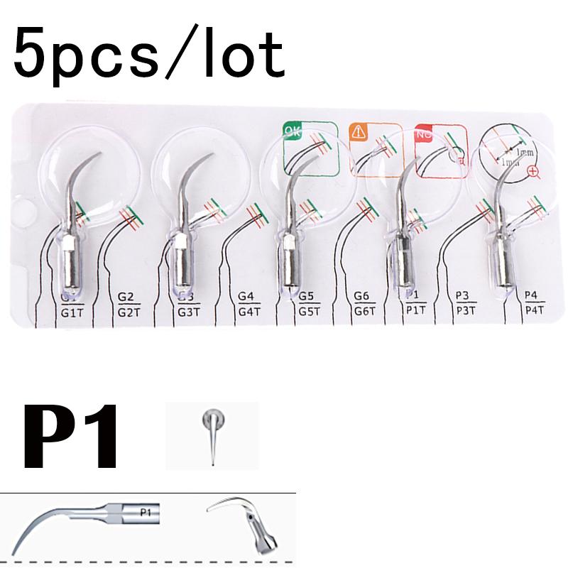 5Pcs Dental Ultrasonic Scaler Tips for Periodontics Endodontics Professional Teeth Cleaning Tools