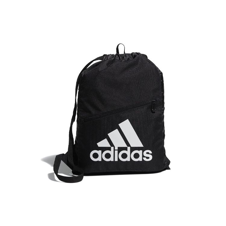 Adidas Large Logo Print Training Drawstring Backpack Unisex Backpack Black GN8875 Black