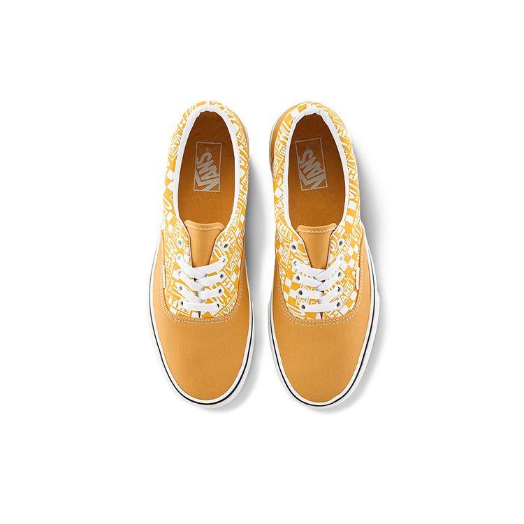 Vans Era Slip Resistant Durable Lightweight Low Top Skate Shoes Unisex Sneakers White Orange VN0A54F13S6