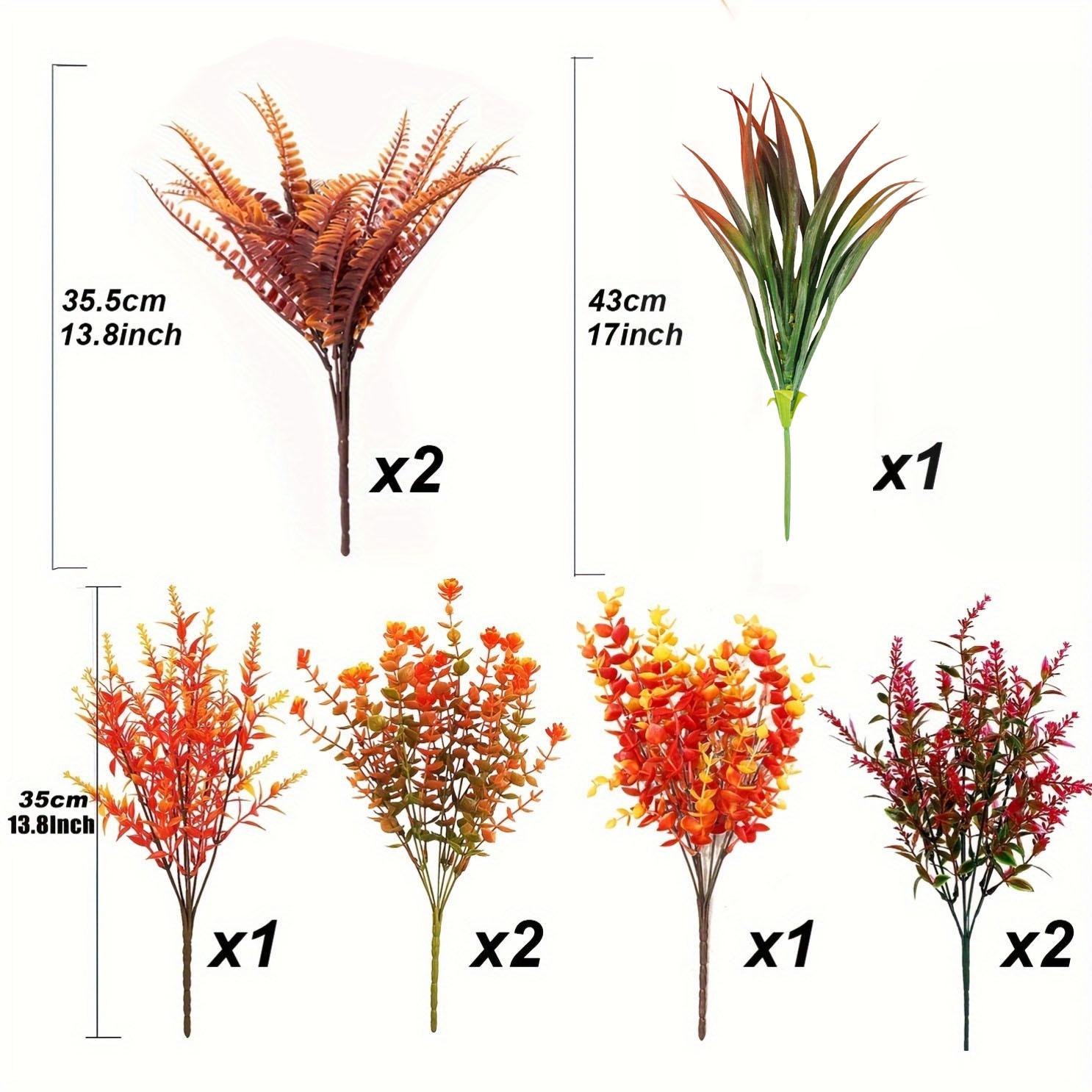 9pcs Artificial Autumn Simulation Flowers Autumn Plants Outdoor Flowers Thanksgiving Autumn Halloween Decoration Home Decoration