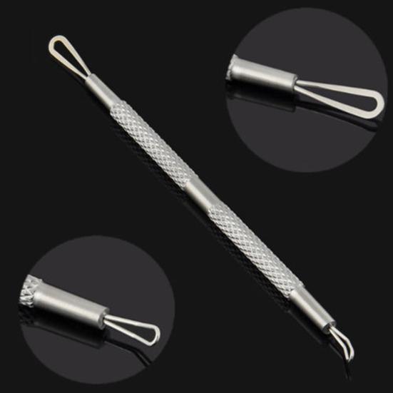 Zakřivená Pinzeta s Jehlou na Černé Tečky Akne Komedony Vyrážky Extractor Remover Kit