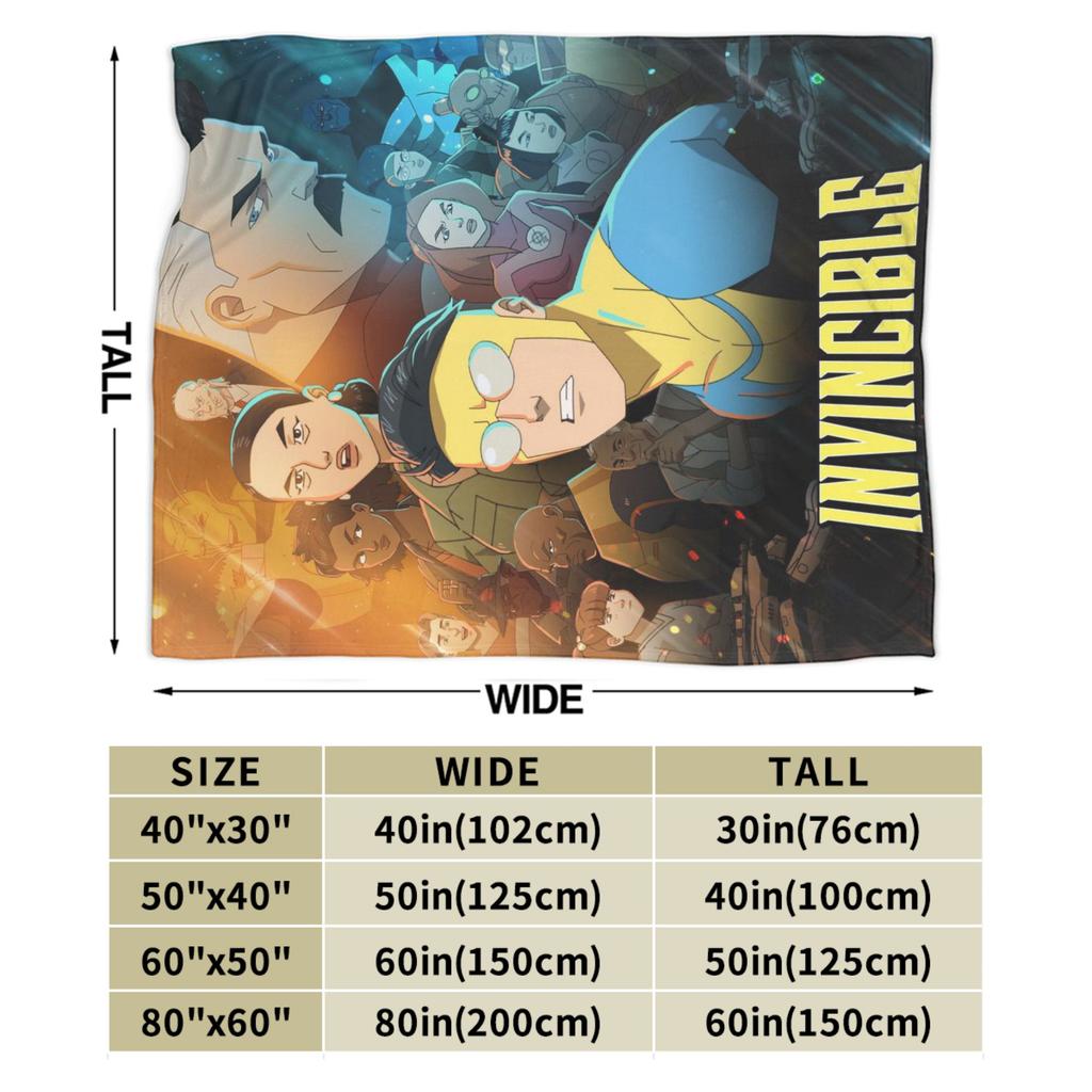 Niezwyciężony Omniman Niesamowity Bohater Anime Koc Rzutowy na Kanapę Miękki Puszysty Pluszowy Koc 50x60 Calów Wielowymiarowe Narzuty