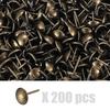 200 Unit Antique Bronze Metal Sofa Nails 11mm Round Head Upholstery Tacks Set For Vintage Furniture Design Upgrades