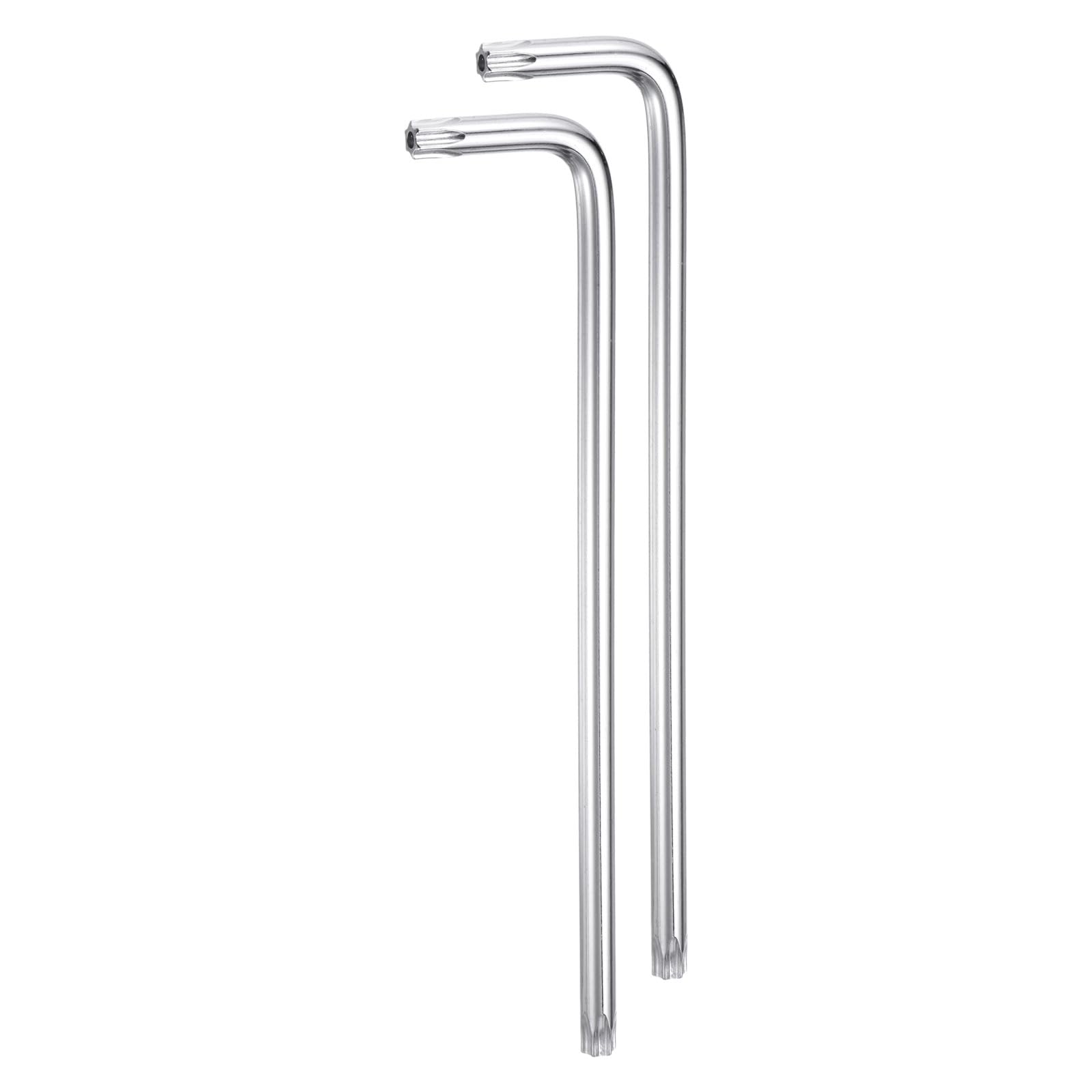 

uxcell T50 Torx Starkey 215mm Long Arm S2 Hand Tool for Automotive and Home Repairs 2-Piece Tamper-Proof Wrench, / 8.47 L-Shaped 6-Point Wrench,