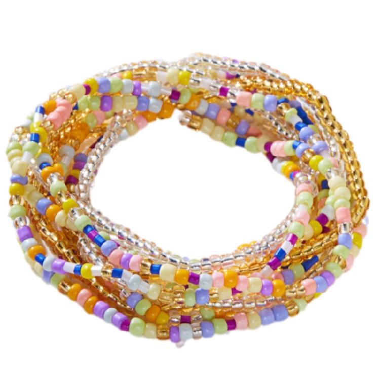 

Stylish Braided Beaded Charm Bracelet Set Convenient for Women Portable Beach Jewelry Bohemian Styles Accessories