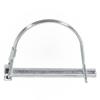 D Shape Safety Pin Lock Metallocking Silver Trailer Coupler
