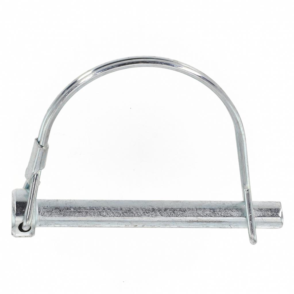 D Shape Safety Pin Lock Metallocking Silver Trailer Coupler
