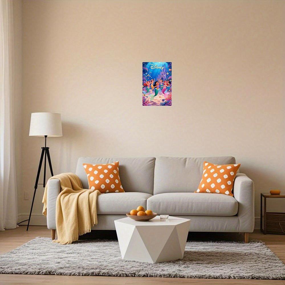 2D Flat, 1pc, Disney Character Group Metal Sign - 8x12 inches 20x30cm Colorful Iron Wall Art Decor, Suitable for Home, Office, C