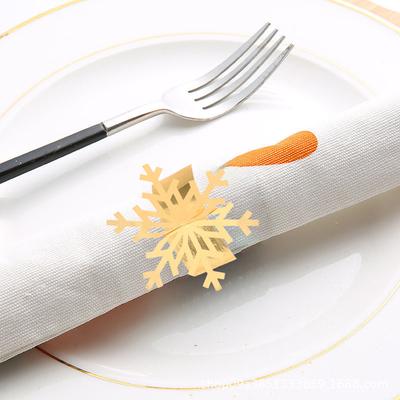 25 Stück Weihnachten Serviettenringe Schneeflocken-Design Papier-Serviettenringe für Weihnachtstischdeko Feiertagsparty Esstischdekorationen